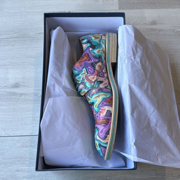 Mascolori Men's Oxford Multicolored Size 44Euro 12US Made In Portugal New In Box - Picture 6 of 10